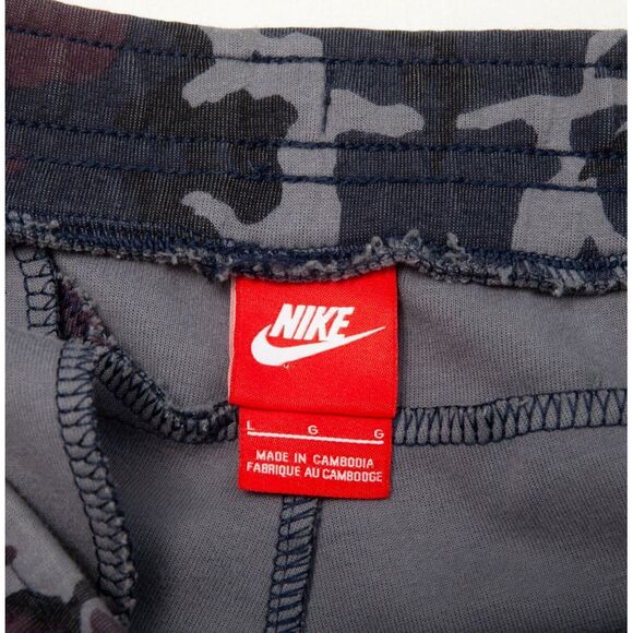 Nike Joggers Men Large Gray Brown Tech Fleece Khaki Camo Pants Pocket 682852-451 - Picture 5 of 13